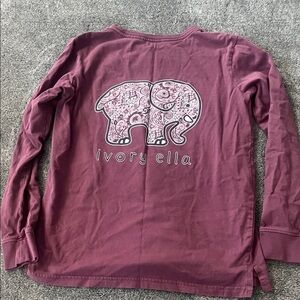 Ivory Ella women’s Maroon Long Sleeve Tee
